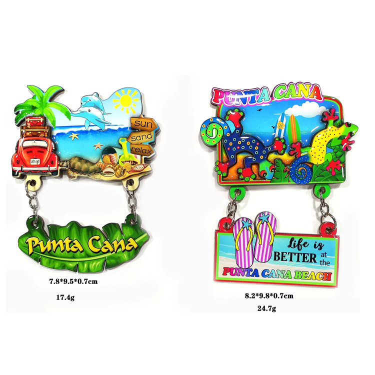 3D testreszabható mediterrán dizájn szuvenír hűtőmágnes