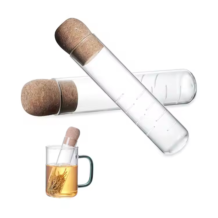 Tervezési cső alakú Borosilicate Glass Tea infúziós szűrő
