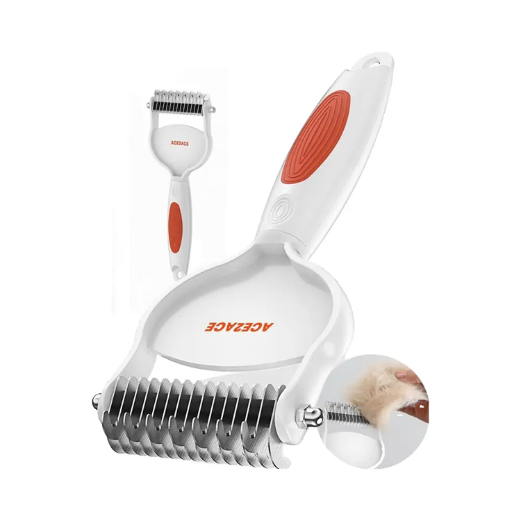Kutyák Deshedding Alsószőrök Rake Hosszú hajú ápolási eszköz