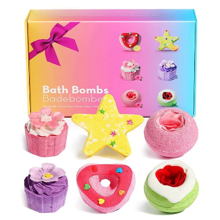 Családi szálloda fürdőszoba színes cupcake aranyos pezsgő fürdőbomba