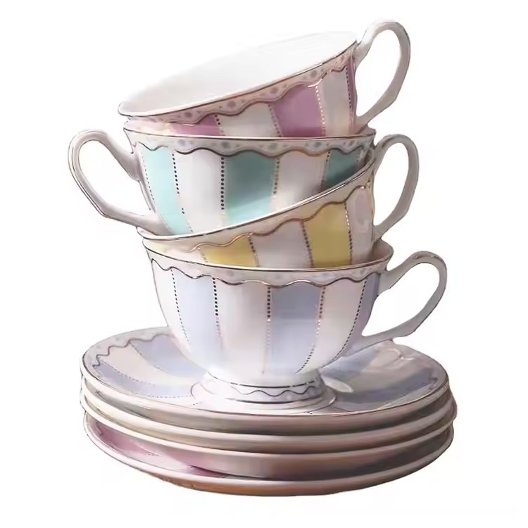 Tejcsík kerámia porcelán csészék kávéhoz és teahoz