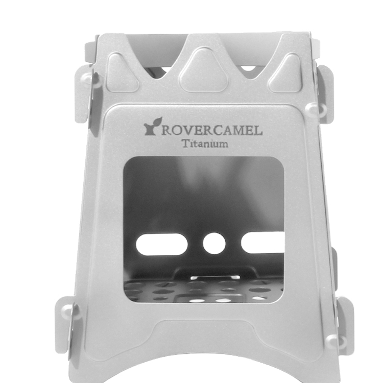 Hordozható kemping fatűzhely, titán faégő