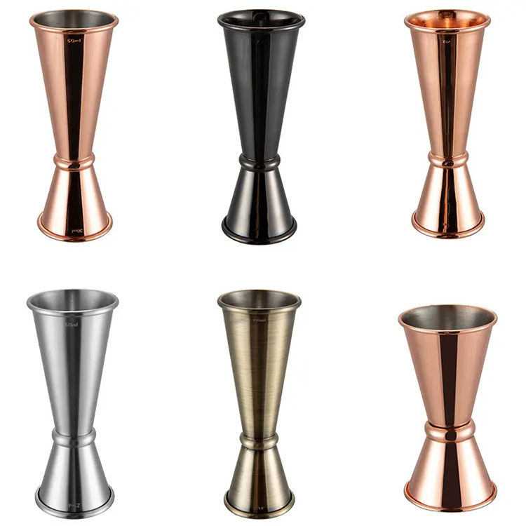 Prémium réz ezüst 2cl/4cl rozsdamentes acél dupla jigger