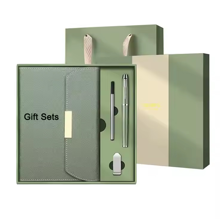 Prémium promóciós üzleti ajándékkészlet 4 in 1 notebook toll