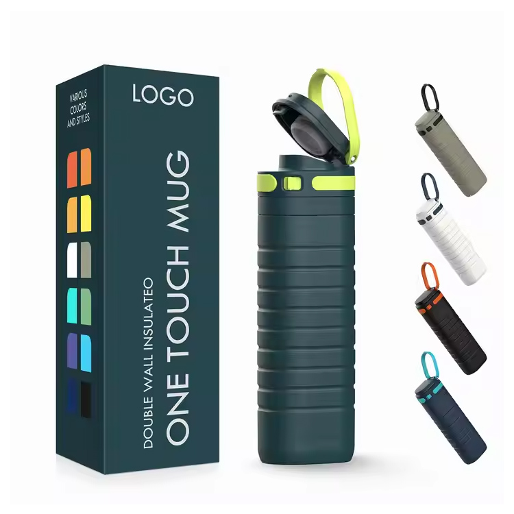 Touch Lid 500ml rozsdamentes acél vákuum szigetelt utazó bögre