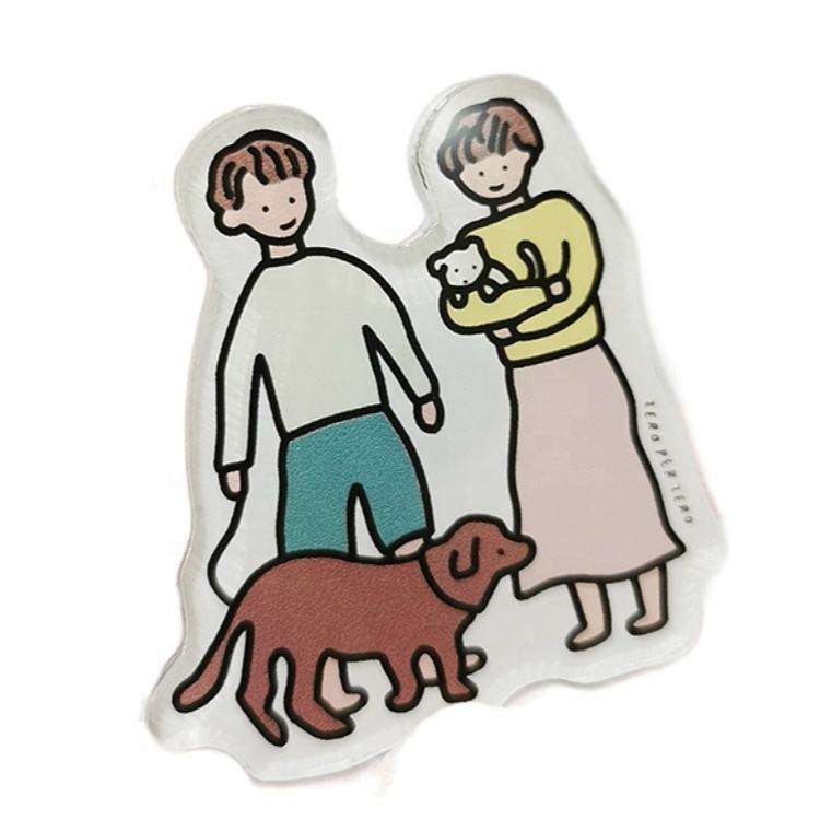 Átlátszó, kreatív akril hűtőmágneses matricák