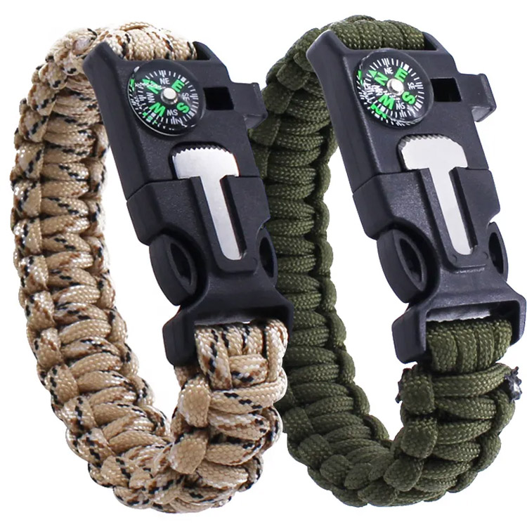 Nagykereskedelmi minta túlélési 550 LBS Tactical Paracord karkötő